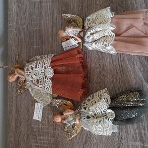 Set of 3 Angel tree ornaments